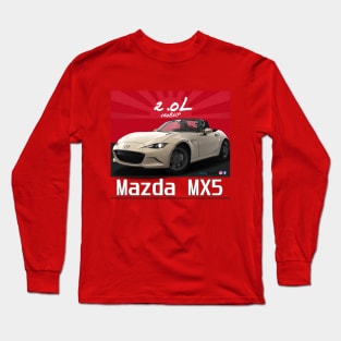 Mazda MX5 ND White Pearl Long Sleeve T-Shirt